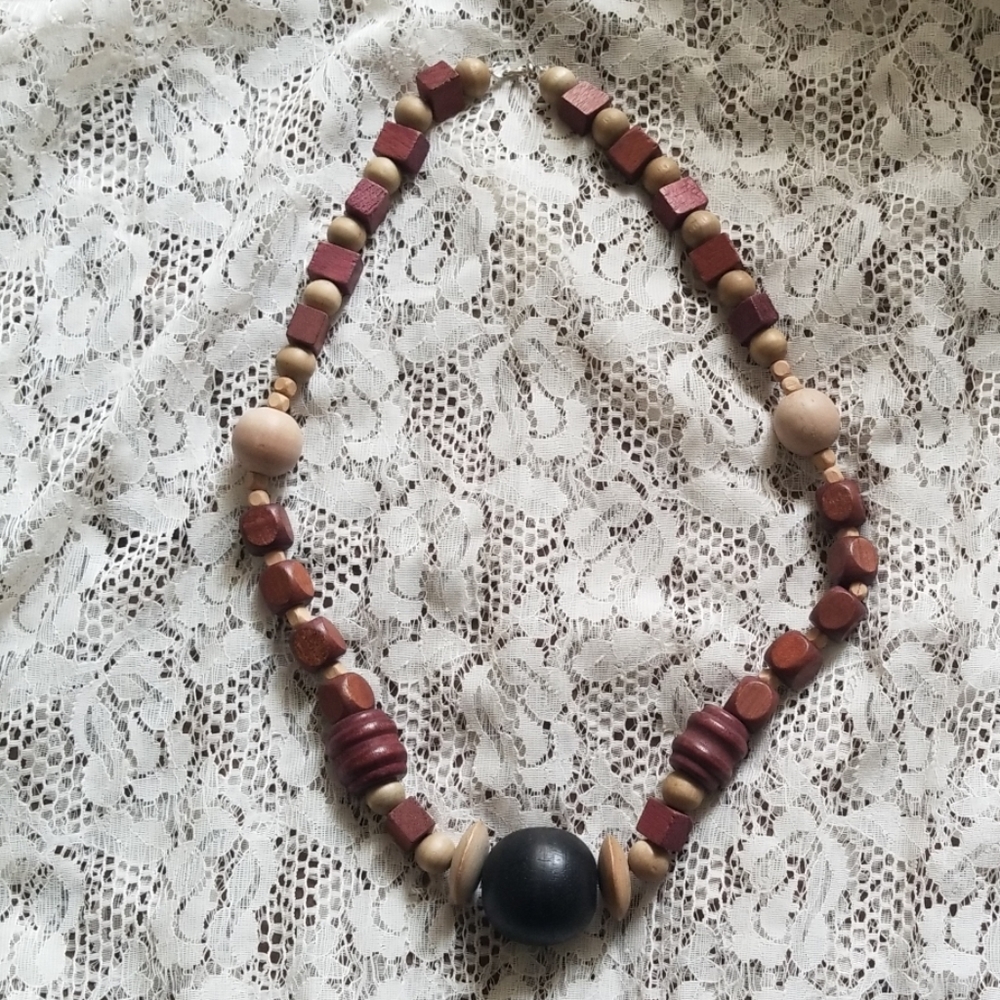 Chunky Wood Necklace